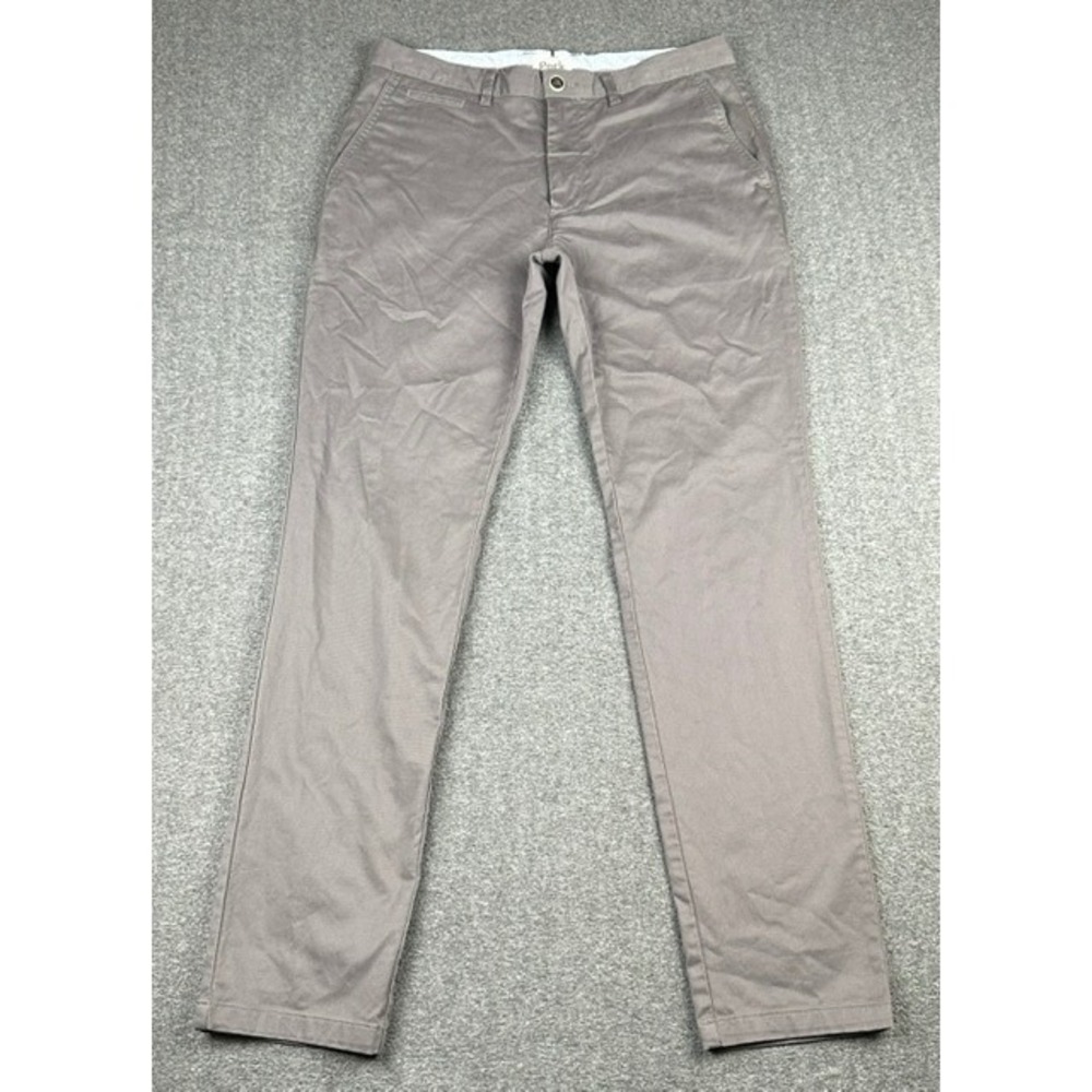 Perk Feel Good Chino Pants Mens 32x32 Slim Fit Stretch Grey Cotton Blend Casual